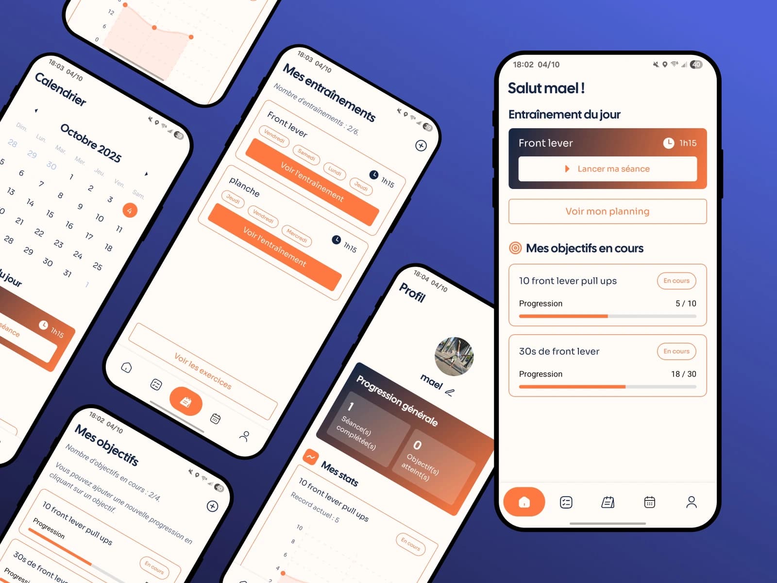 Une application pensé pour la calisthenics